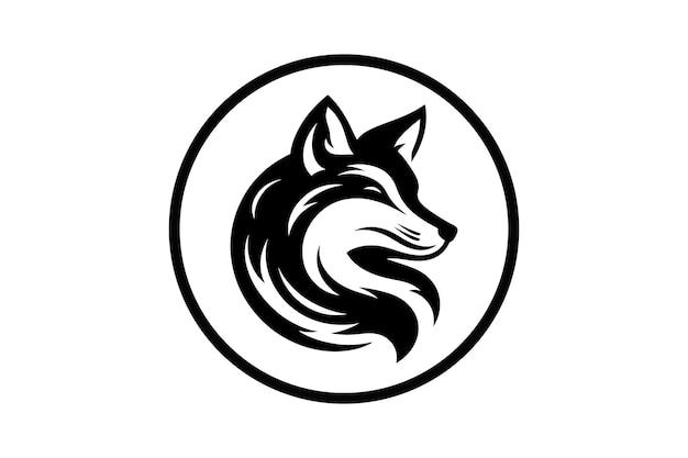 Wektor i sylwetka logo głowy wilka