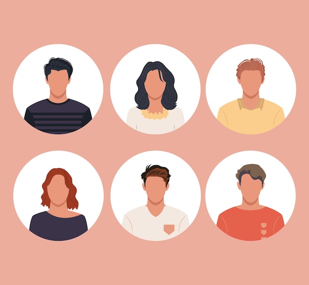 Wektor ikon ilustratorów charactes