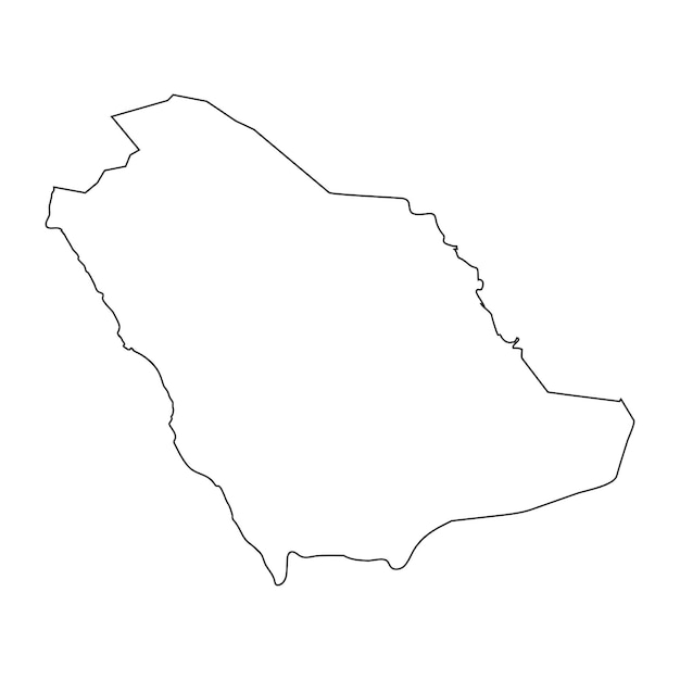 Wektor ikon mapy Arabii Saudyjskiej