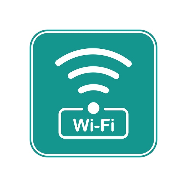 Plik wektorowy wektor ikona ikony wifi na zielonym tle
