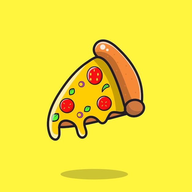 Plik wektorowy wektor ikona kawałek pizzy