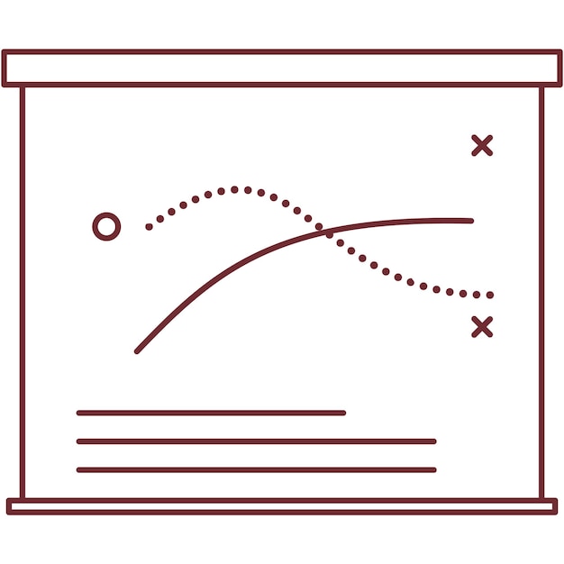 Wektor Ikona Linii Planu Strategicznego Na Białym Tle