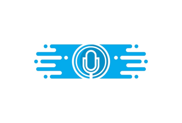 Wektor ikona logo podcastu na białym tle