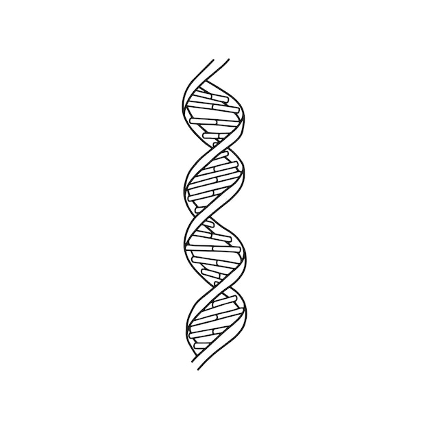 Wektor ikony DNA. Modny symbol genu biologii wektorowej do projektowania stron internetowych, www.