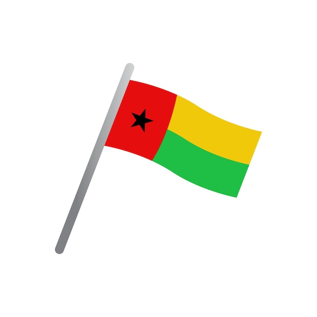 Wektor Ikony Flagi Guinei Bissau