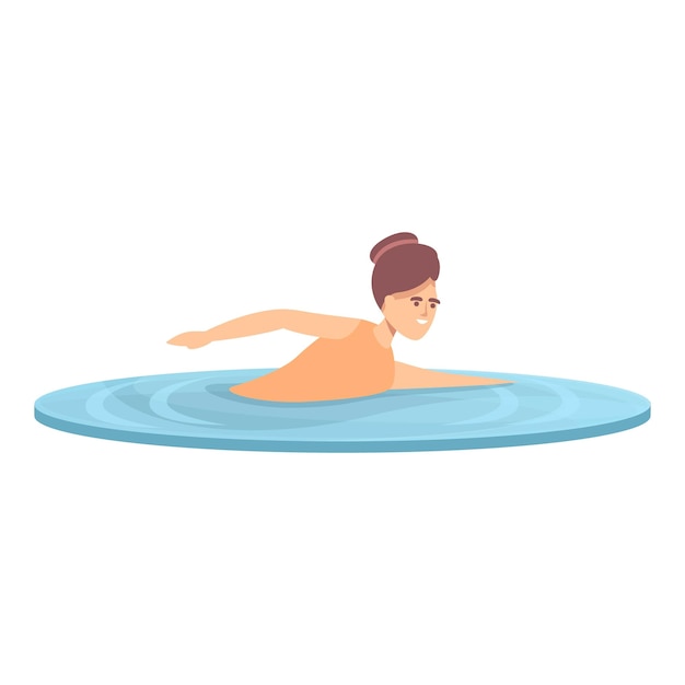 Plik wektorowy wektor ikony kreskówki pływania synchronicznego pływak sportowy umiejętności wodne