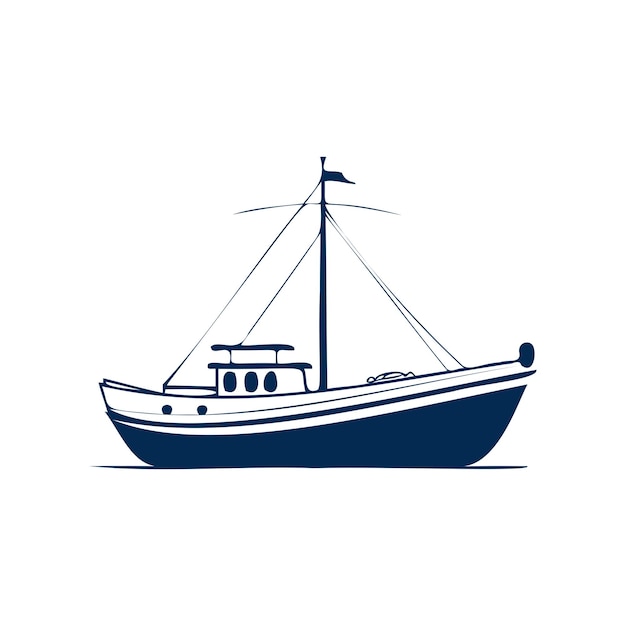 Wektor Ikony Logo łodzi