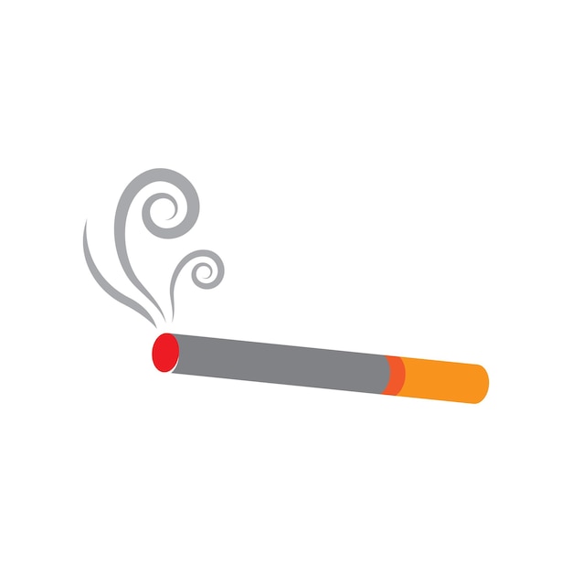 Wektor ikony papierosa Ilustracja logo palenia Wektor symbolu papierosa na białym tle