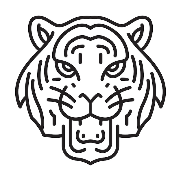 Plik wektorowy wektor ikony twarzy tygrysa