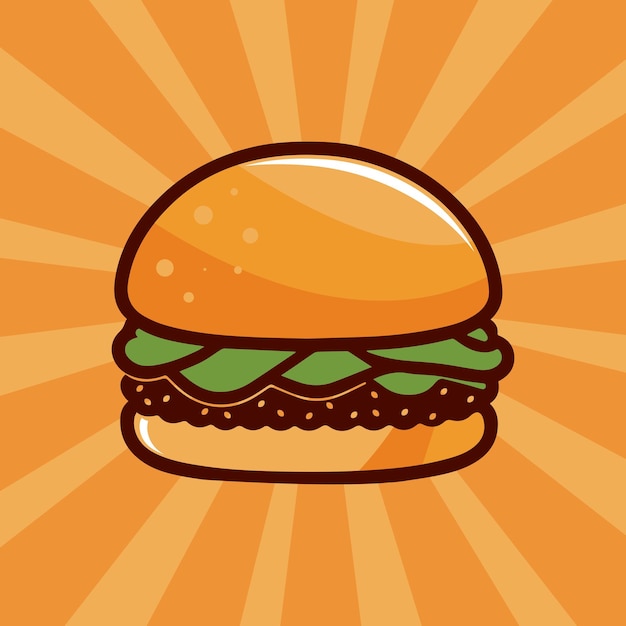 Wektor ilustracja burger