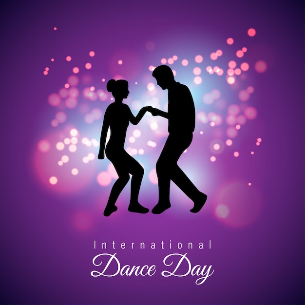 Wektor ilustracja koncepcja powitania Międzynarodowego Dnia Tańca