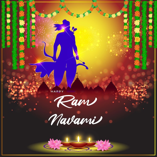 Wektor Ilustracja Koncepcja Shree Ram Navami