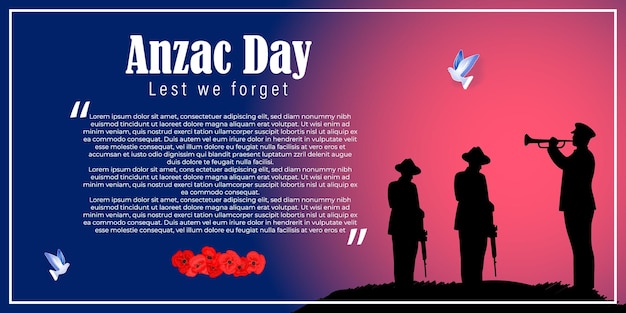 Wektor ilustracja koncepcja transparentu Anzac Day