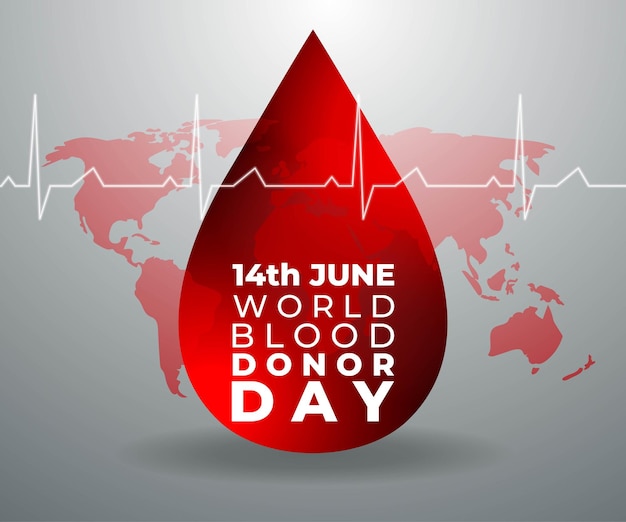 Plik wektorowy wektor ilustracja koncepcja transparentu światowego dnia krwiodawcy