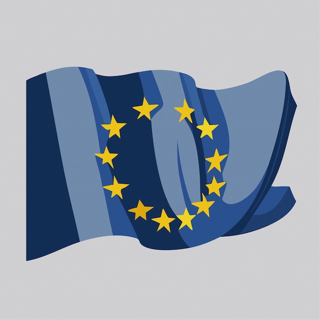 Plik wektorowy wektor ilustracji flagi unii europejskiej