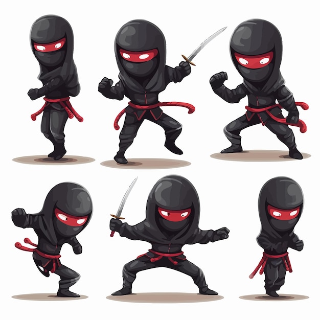 Plik wektorowy wektor ilustracji ninja