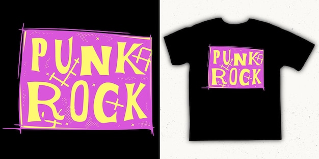 Wektor Ilustracji Punk Rock Do Bluzy Z Kapturem Z Tshirt Może Być Używany Do Naklejek Itp