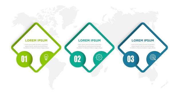 Wektor Infografika Szablon Projektu Z 3 Opcjami Lub Krokami