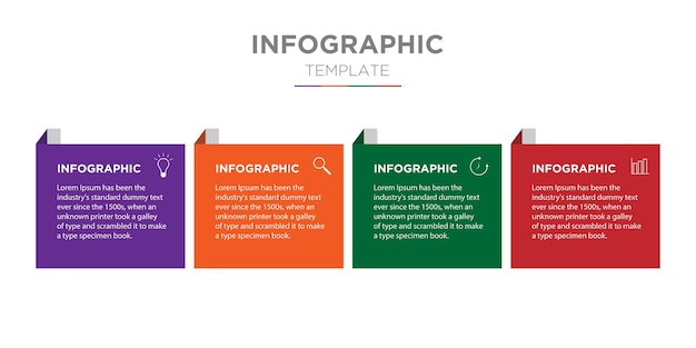 Wektor Infografika Szablon Projektu Z 4 Opcjami Lub Krokami