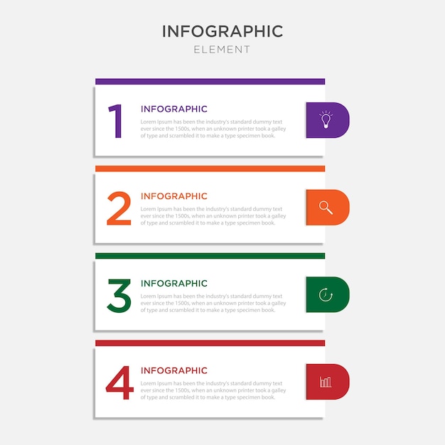 Wektor Infografika Szablon Projektu Z 4 Opcjami Lub Krokami