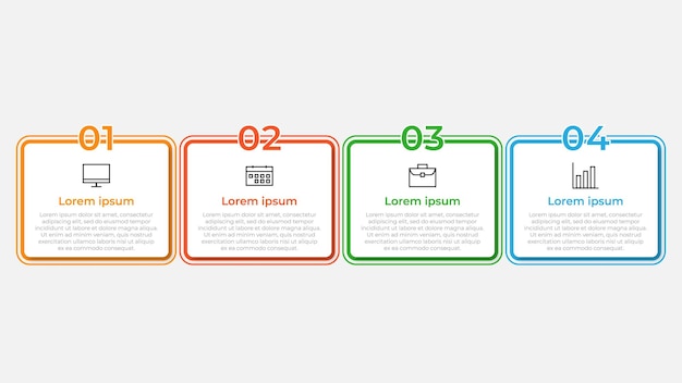 Wektor Infografika Szablon Projektu Z 4 Opcjami Lub Krokami