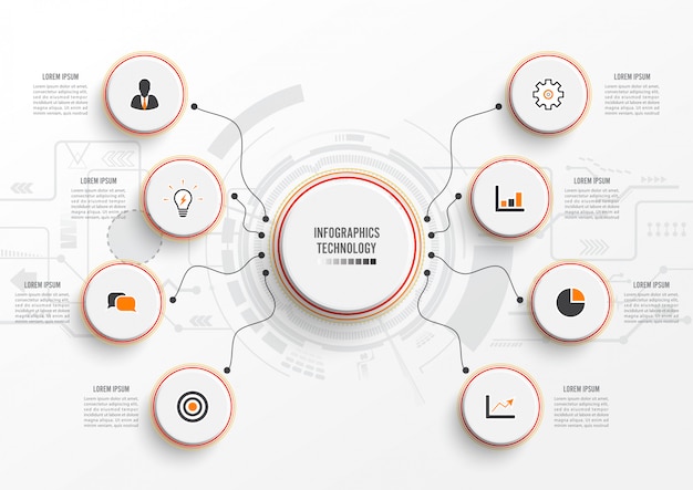 Wektor Infographic Technologii