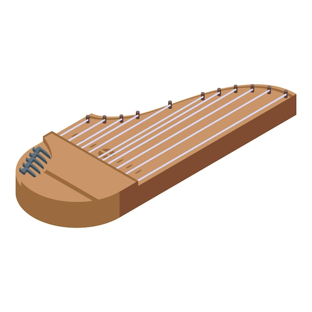 Plik wektorowy wektor izometryczny ikony kantele ciąg instrument muzyczny lutnia akordowa