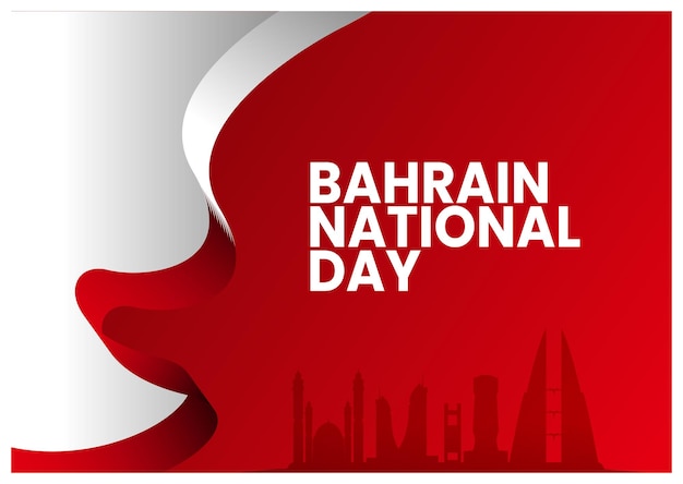 Wektor Kartkę Z życzeniami Obchodów święta Narodowego Bahrajnu