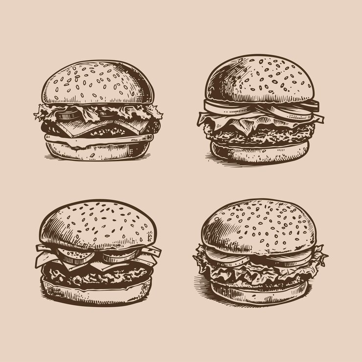 Wektor wektor kolekcja ikon logo vintage burger
