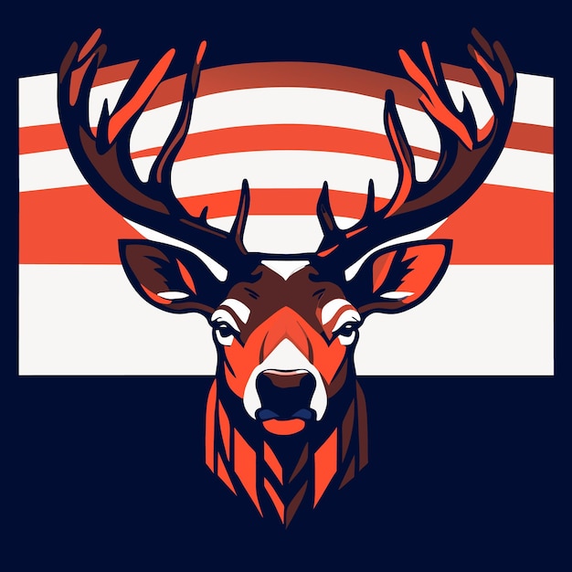 Wektor Kolekcji Patriotic Deer