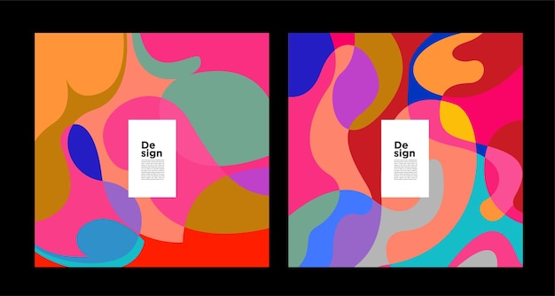 Wektor kolorowe abstrakcyjne geometryczne i krzywa dla szablonu mediów społecznościowych banner