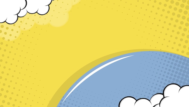 Wektor komiks streszczenie wybuch tło na żółto