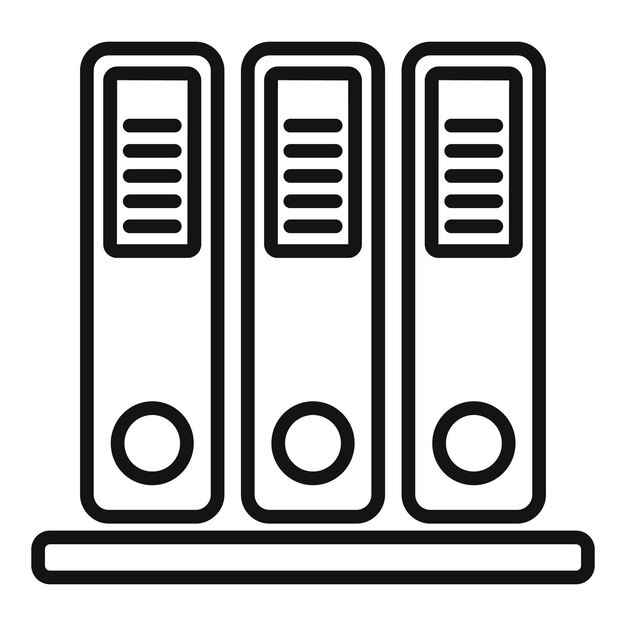 Wektor konspektu ikony folderu pakietu Office System platformy Dostęp dla ludzi