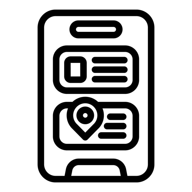 Wektor konturowy ikony aplikacji Pedometer Inteligentny licznik aktywności