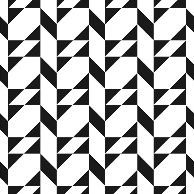Wektor kreatywny bezszwowe geometryczny wzór Tekstylne paski czarno-białe tekstury