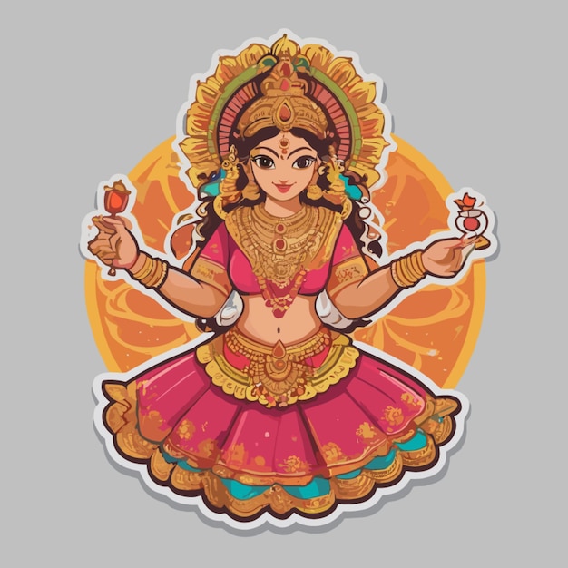 Wektor Kreskówek Navratri