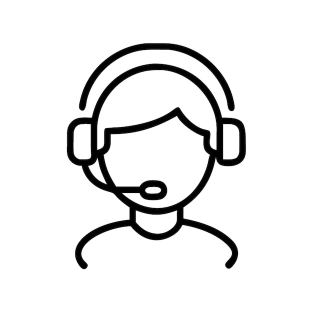 Wektor kreskówek z ikoną call center