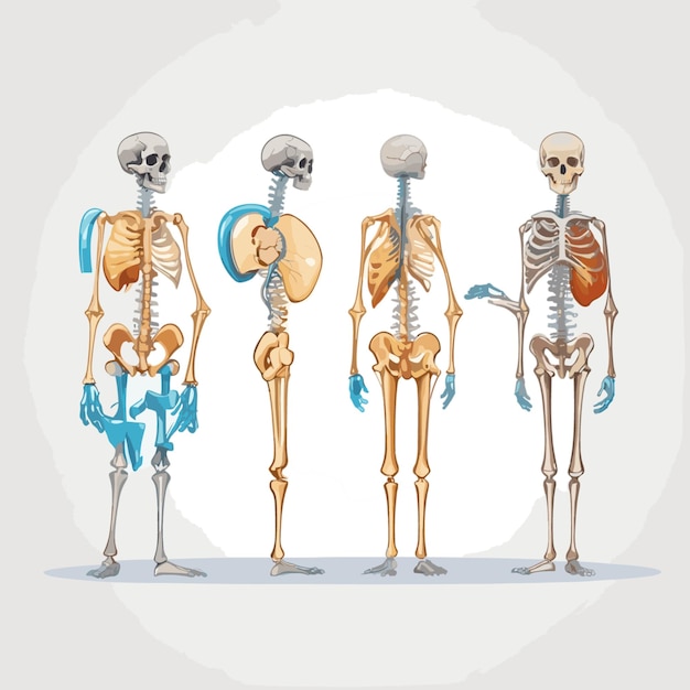 Plik wektorowy wektor kreskówki osteoporozy