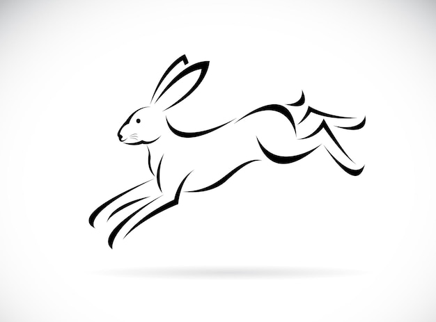 Wektor królika z systemem na białym tle Łatwa do edycji ilustracja wektorowa z warstwami Dzikie zwierzęta
