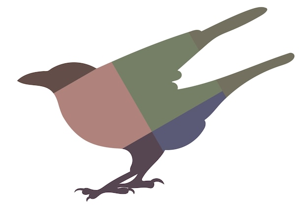 Plik wektorowy wektor kruk crow corvus stojący kolorowy sylwetka dzikiego ptactwa abstrakcji wielokąta