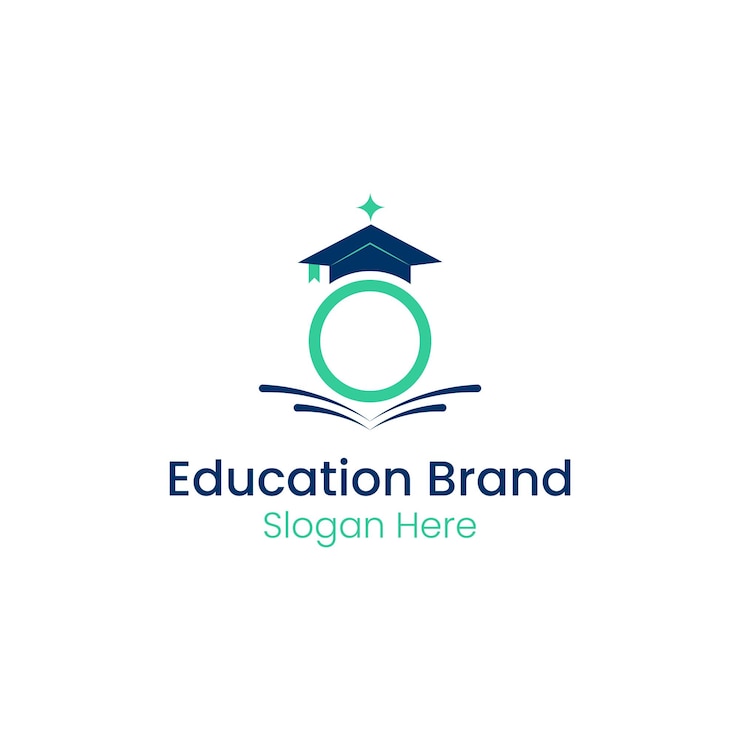 Wektor wektor książki i absolwenci ikona wektor edukacji szablon logo
