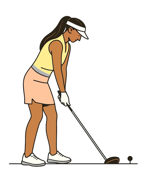 Wektor Lady Golfer