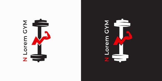 Plik wektorowy wektor litera n logo siłowni