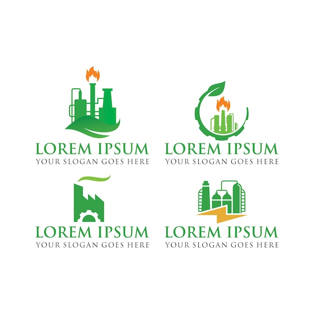 Wektor logo fabryki logo przemysłu