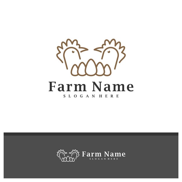 Wektor Logo Farmy Kurczaków Kreatywne Koncepcje Logo Farmy Kurczaków Ilustracja Szablon