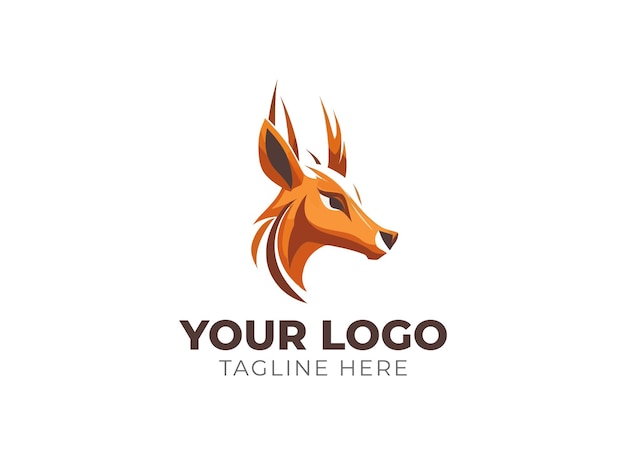 Wektor logo głowy jelenia dla eleganckiego brandingu