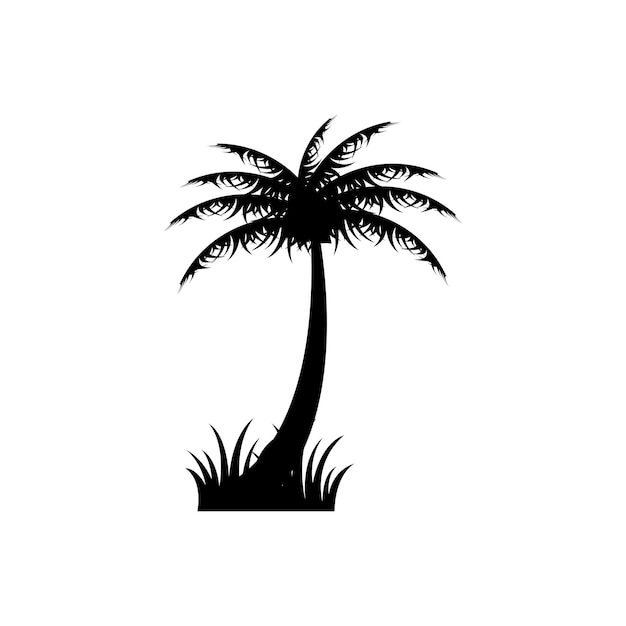Wektor logo ikony drzewa kokosowego