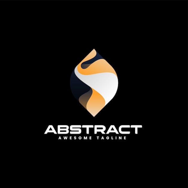 Wektor Logo Ilustracja Abstrakcyjny Gradient Kolorowy Styl