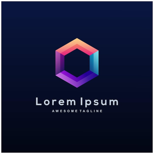 Wektor logo ilustracja gradient kolorowy
