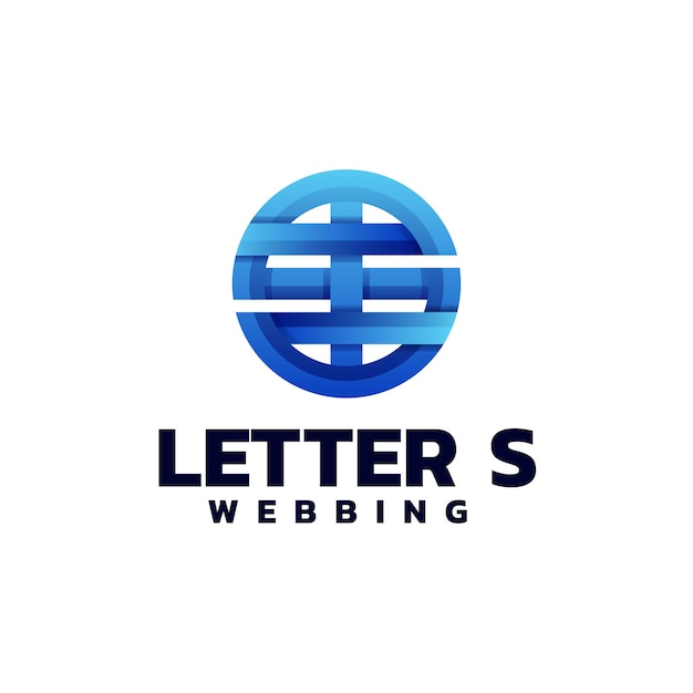 Wektor Logo Ilustracja Litera S Gradient Kolorowy Styl